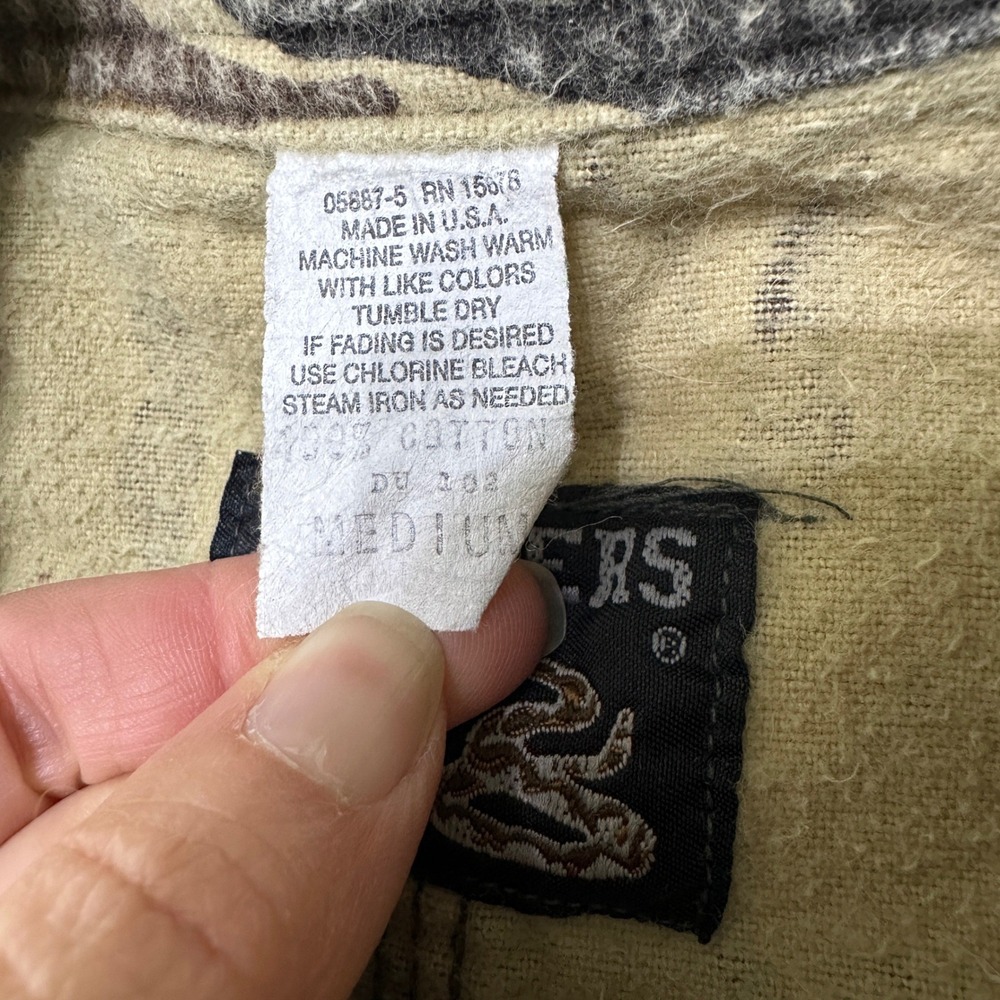 VTG Rattlers Brand Duck Camo Coveralls Mens M Hunting Utility Gorpcore USA Made - Picture 5 of 12